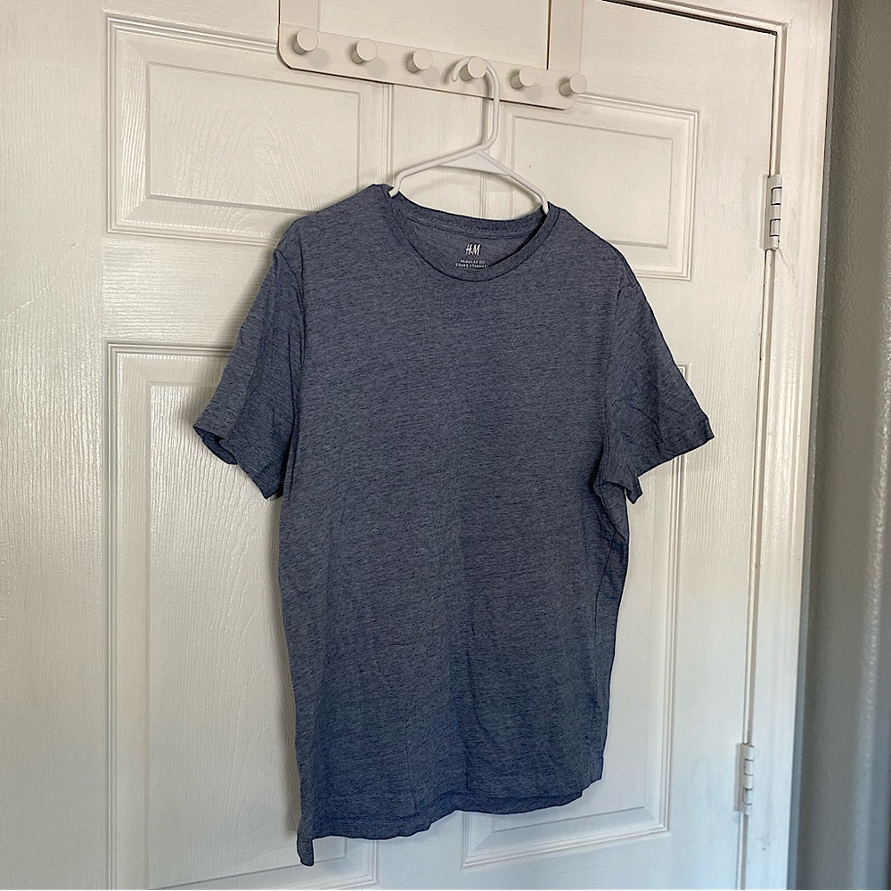 H&M Regular Fit Blue T-Shirt